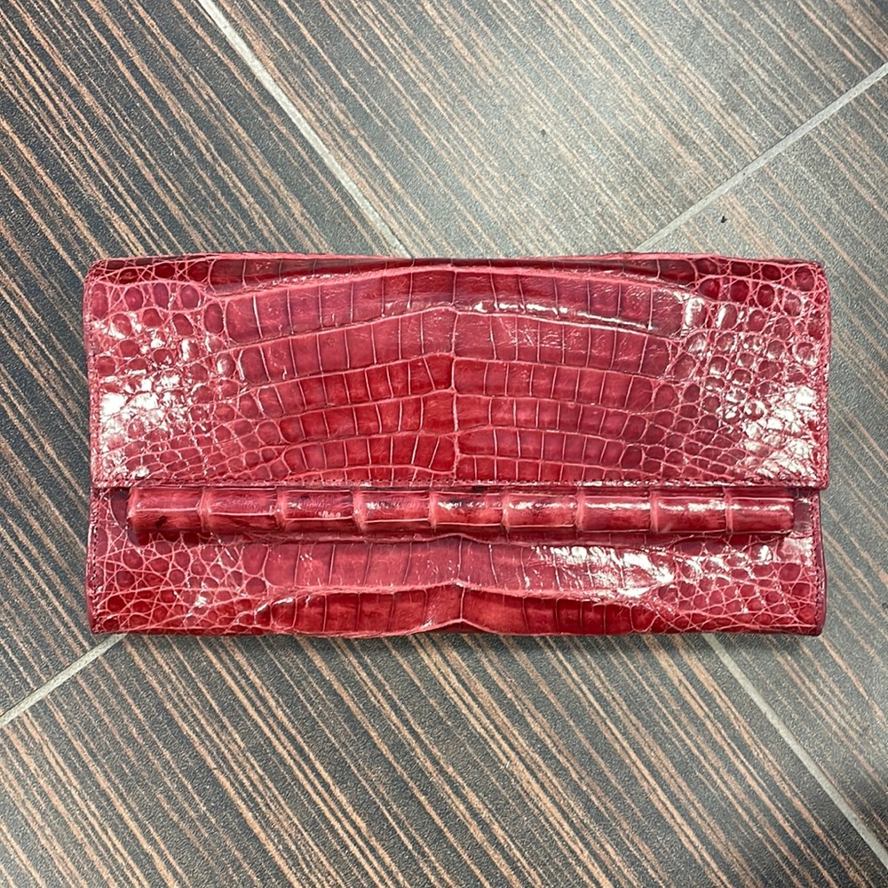 Nancy Gonzalez Alligator Clutch
